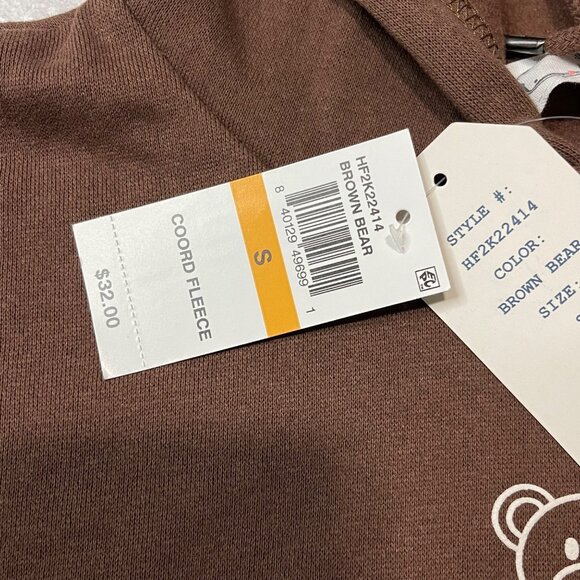 Hippie Rose Graphic Cropped Hoodie - Womens Brown Cozy Pullover Sweatshirt - Picture 10 of 15